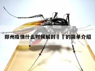 郑州疫情什么时候解封㊙️的简单介绍