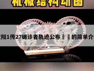 沈阳1传27确诊者轨迹公布㊙️的简单介绍